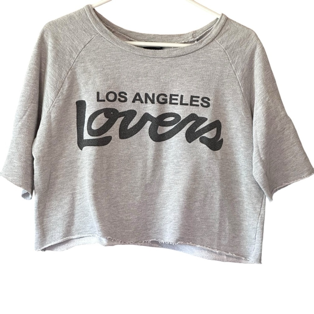 🔴5 for $40 SALE! 
Love Culture Grey Cut Off Los Angles Sweat Shirt sz M